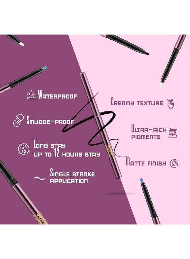 DAZLLER Eterna Kohl Definer, 0.35G, Black - Waterproof, Smudge-Proof, Matte Kohl Pencil With Ultra-Rich Pigments - Image 3